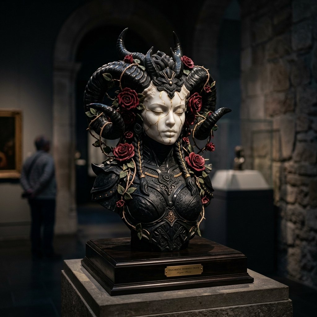 Deidad con Rosas Carmesí
