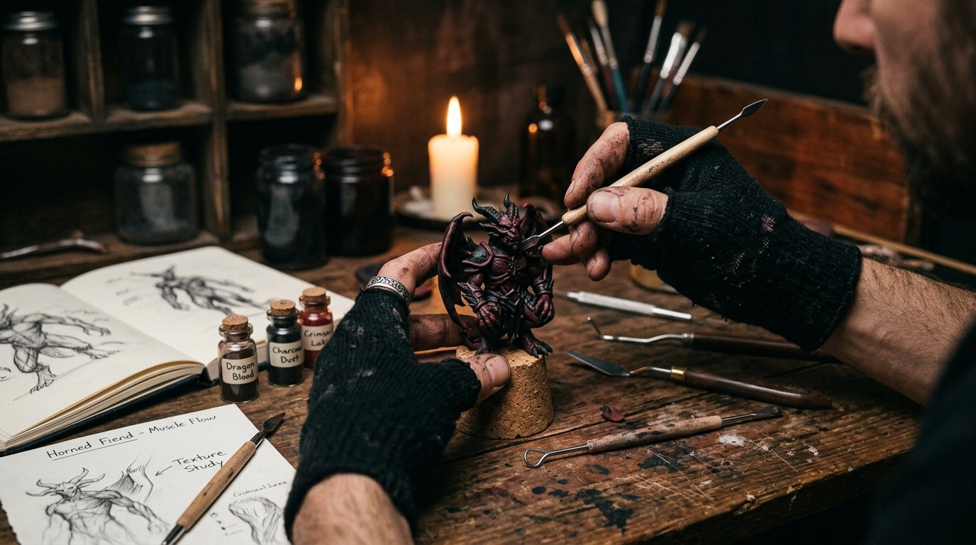 Forjando Almas - Proceso de escultura en el taller de Eylen CT
